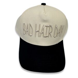 Bad Hair Day Trucker Hat off white black OS